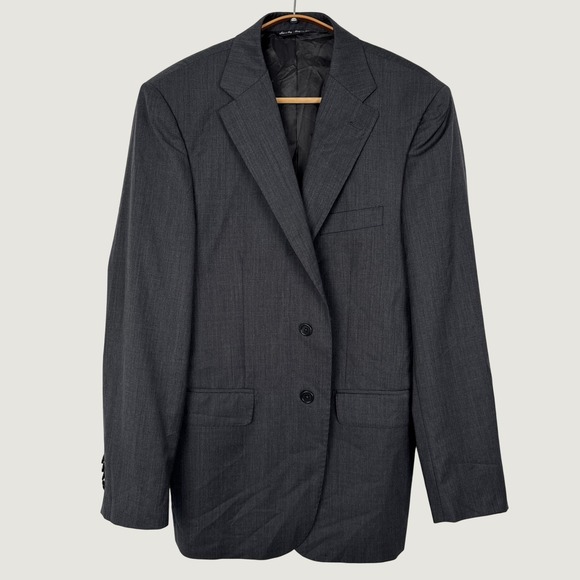 Saks Fifth Avenue Other - Saks Fifth Avenue Ermenegildo Zegna Wool Silk Blazer 40R Charcoal Made in Italy
